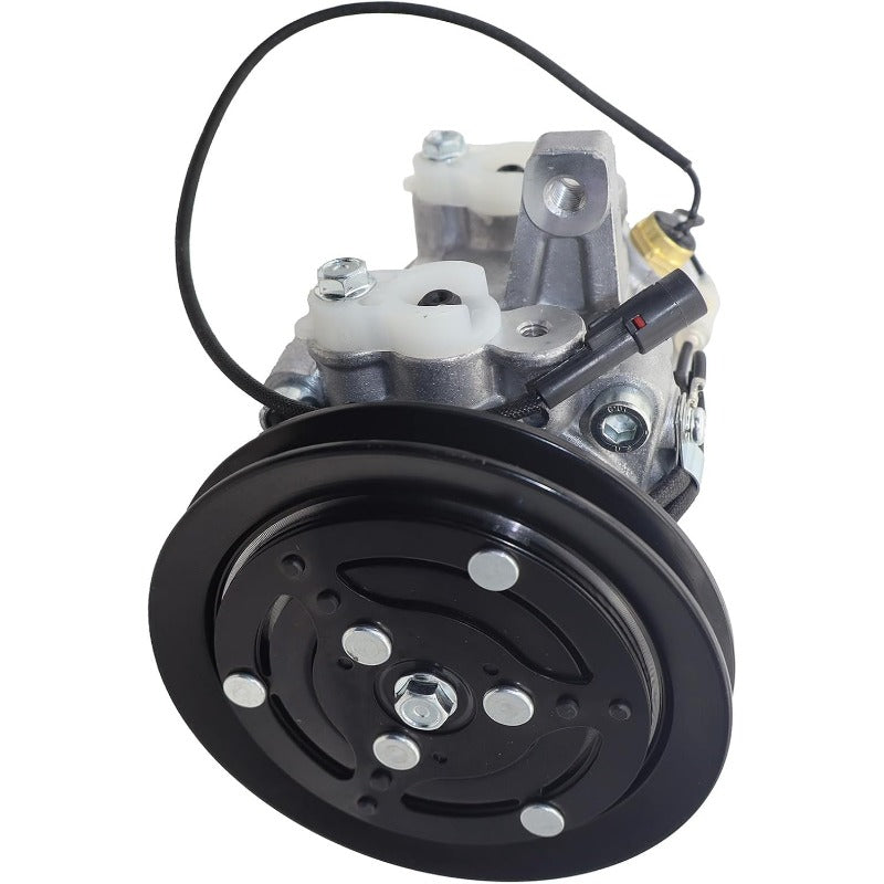 12V(Round Head) SVO7E Air Conditioning Compressor 447220-6750 4472206750 Compatible for Kubota SV95-2 RD451-93900 AC Compressor