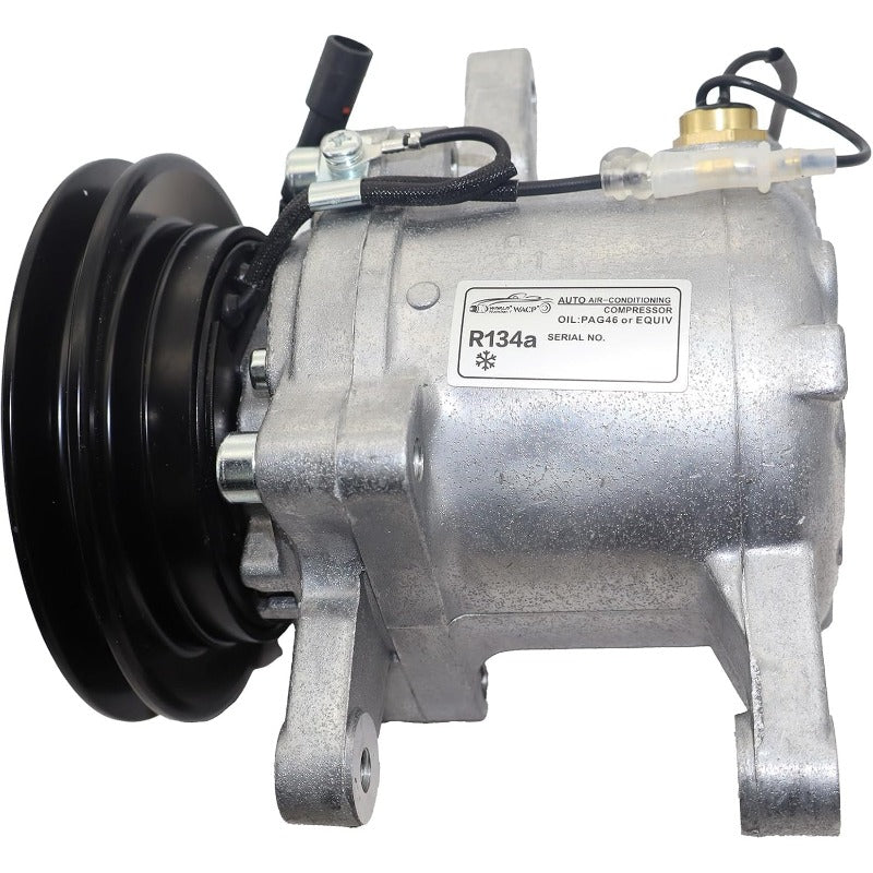 12V(Round Head) SVO7E Air Conditioning Compressor 447220-6750 4472206750 Compatible for Kubota SV95-2 RD451-93900 AC Compressor