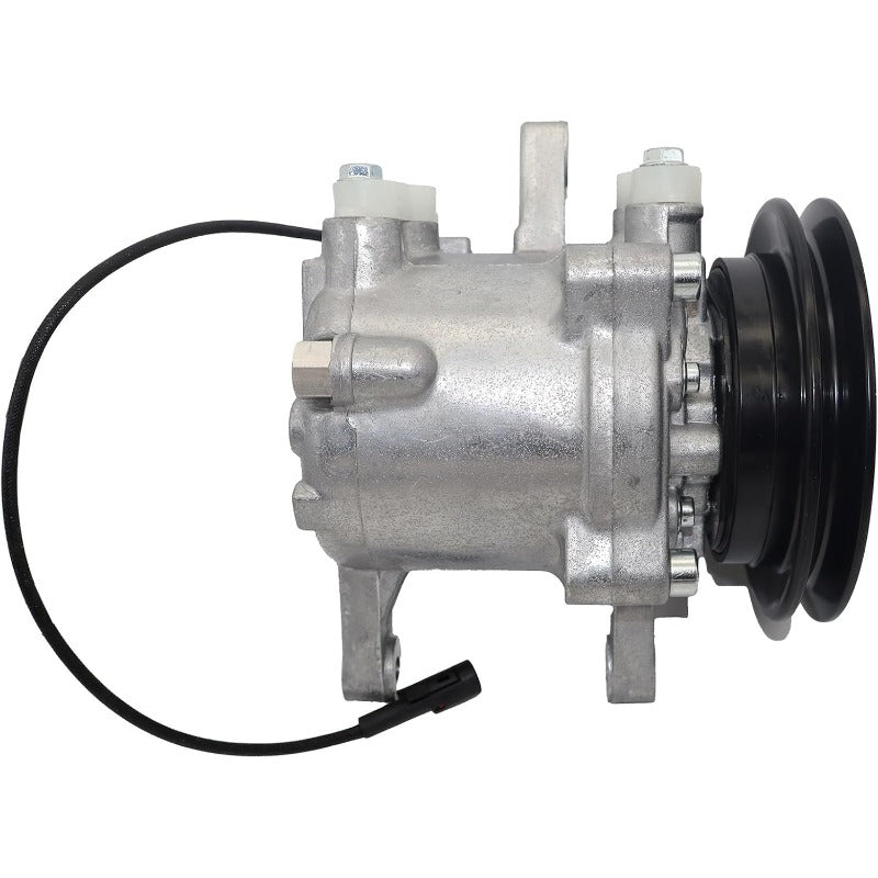 12V(Round Head) SVO7E Air Conditioning Compressor 447220-6750 4472206750 Compatible for Kubota SV95-2 RD451-93900 AC Compressor