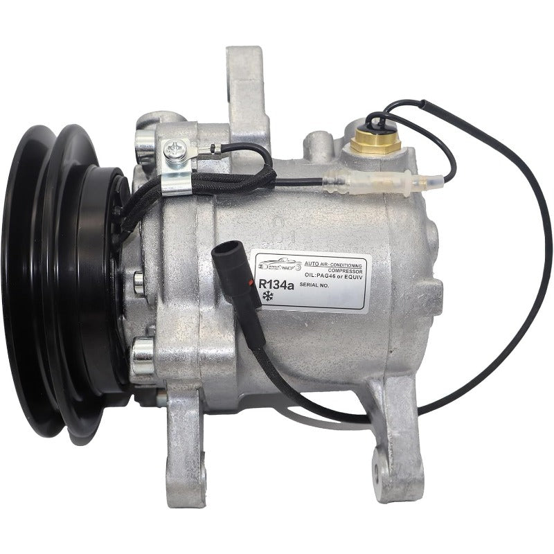 12V(Round Head) SVO7E Air Conditioning Compressor 447220-6750 4472206750 Compatible for Kubota SV95-2 RD451-93900 AC Compressor