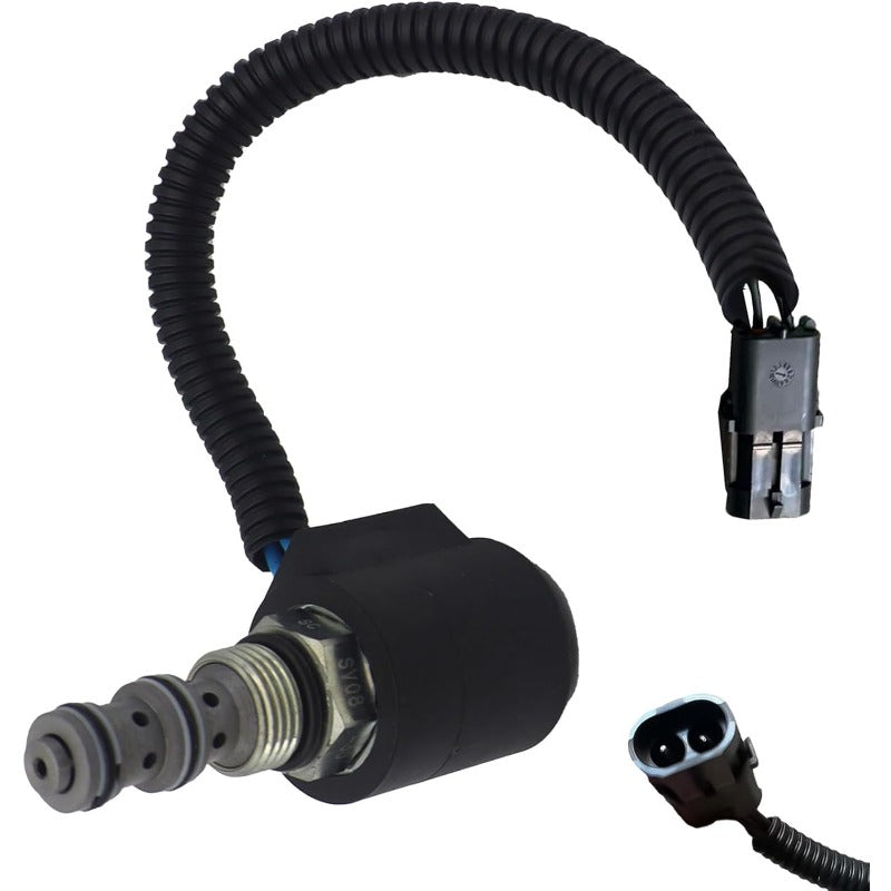 12V Solenoid Valve?Flat Head?A353101 Compatible for Doosan D35S2 D35S5 D70S2 D70S5 D50SC-5 Forklift