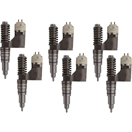 6PCS Fuel Injectors RE517661 Compatible with JD 6125 6125H 9860 12.5L Diesel Engine