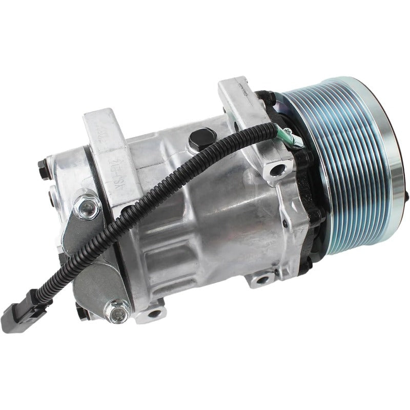 24V Air Conditioning AC Compressor 372-9295 3729295 Compatible for Caterpillar CAT Excavator 320E 320D 329E 324E 323DL 326F 330F 335F 320D2FMLL 538LL 558LL Replacement