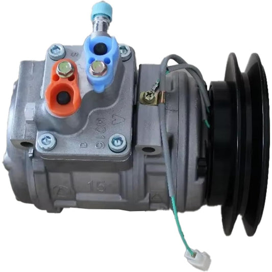 24V Air Conditioner Compressor AC Compressor 20Y-979-3110 20Y9793110 Fits for Komatsu PC120-6 6D95 6D95L Excavator