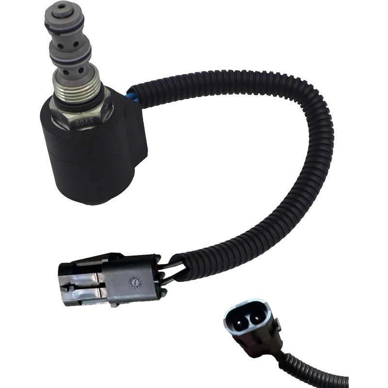 12V Solenoid Valve?Flat Head?A353101 Compatible for Doosan D35S2 D35S5 D70S2 D70S5 D50SC-5 Forklift
