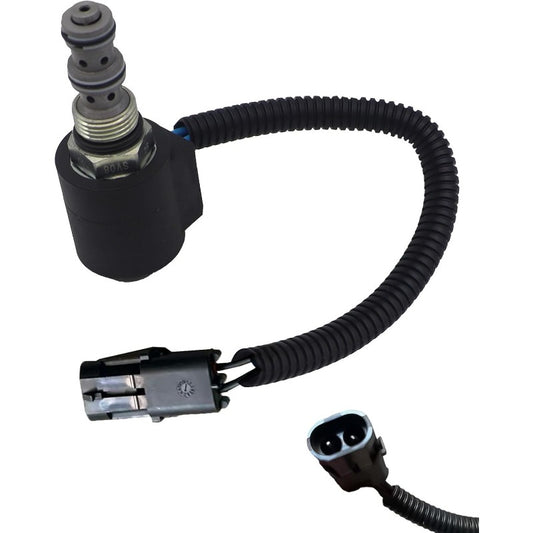 12V Solenoid Valve?Flat Head?A353101 Compatible for Doosan D35S2 D35S5 D70S2 D70S5 D50SC-5 Forklift