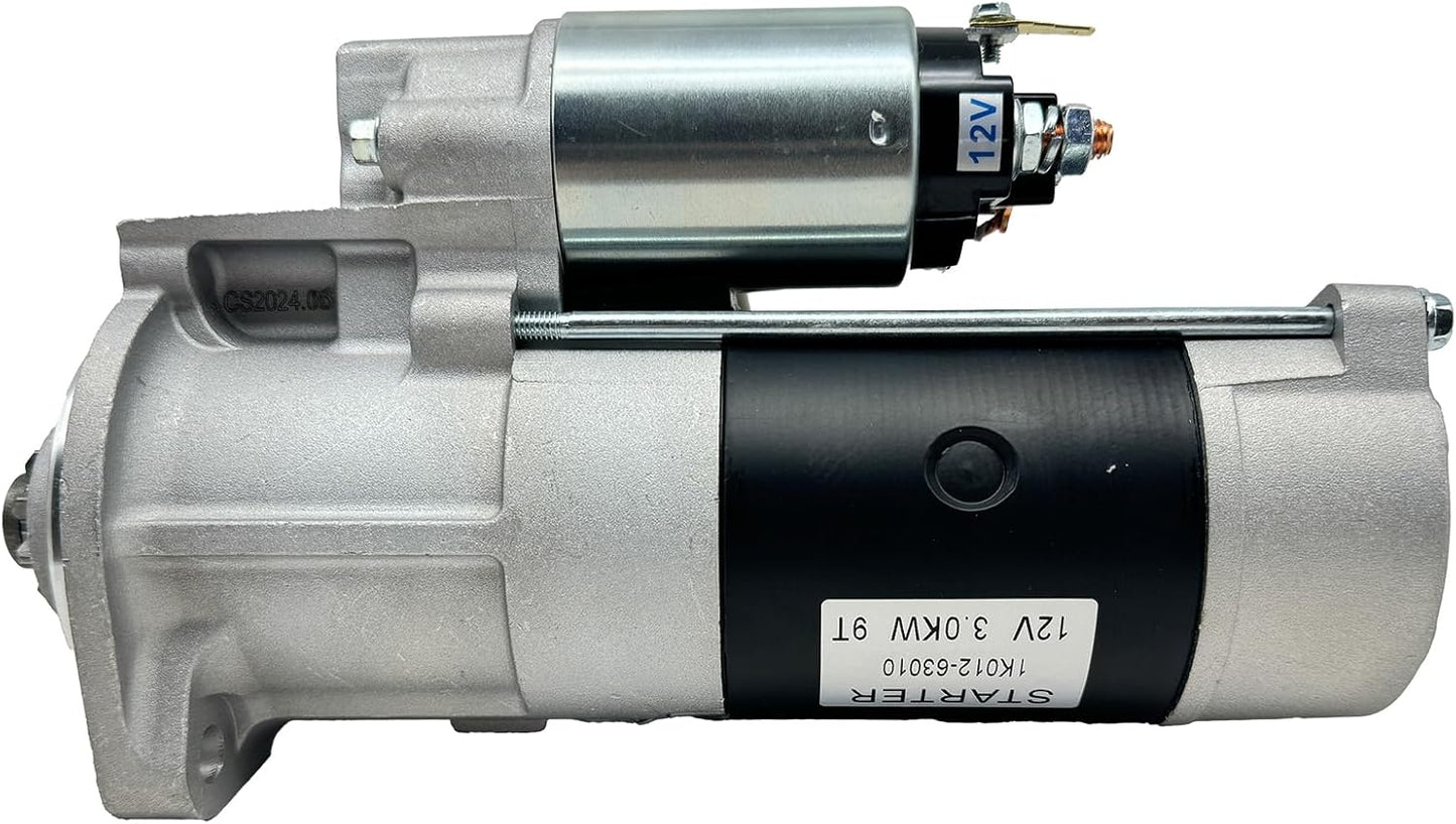 12V Starter Motor 9 Teeth 1K012-63010 1K012-63011 Fits with Kubota V3300 V3600 V3800 WG3800 Engine