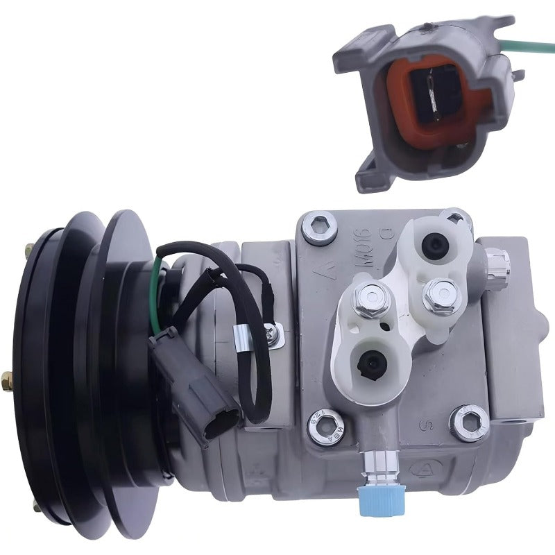 24V AC Compressor 10PA15C For Komatsu PC160 PC180 PC200 PC220 PC290 PC340 PC380 PC450 PC600 PC750 PW130 PW150 Excavator D65EX D85EX D85PX D155AX-5 D275AX-5E0 Bulldozer OE:20Y-979-3111 421-07-31221