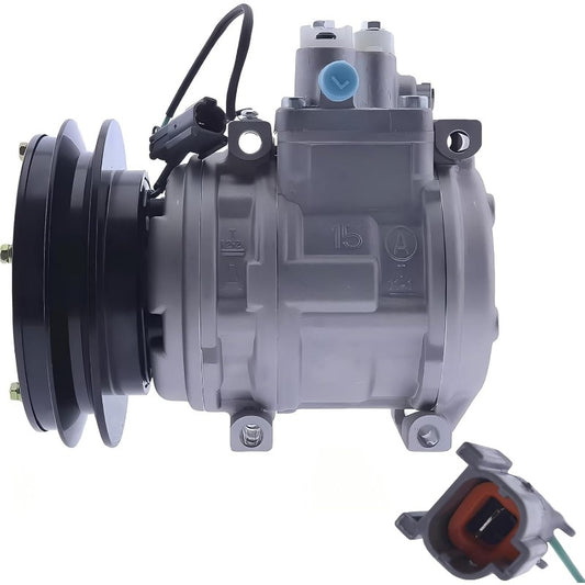 24V AC Compressor 10PA15C For Komatsu PC160 PC180 PC200 PC220 PC290 PC340 PC380 PC450 PC600 PC750 PW130 PW150 Excavator D65EX D85EX D85PX D155AX-5 D275AX-5E0 Bulldozer OE:20Y-979-3111 421-07-31221