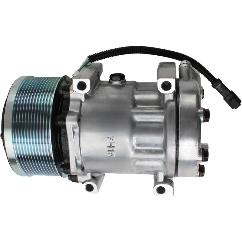 24V Air Conditioning AC Compressor 372-9295 3729295 Compatible for Caterpillar CAT Excavator 320E 320D 329E 324E 323DL 326F 330F 335F 320D2FMLL 538LL 558LL Replacement